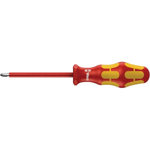 Wera - #1 Point, 6" Blade Length Insulated Screwdriver - 305mm OAL - Makers Industrial Supply