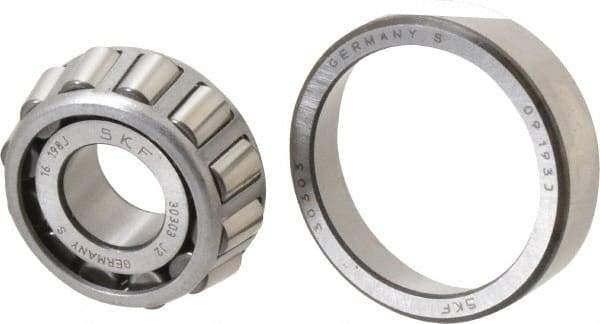 SKF - 17mm Bore Diam, 47mm OD, 15.25mm Wide, Tapered Roller Bearing - 28,100 N Dynamic Load Capacity, 25,000 N Static Load Capacity - Makers Industrial Supply