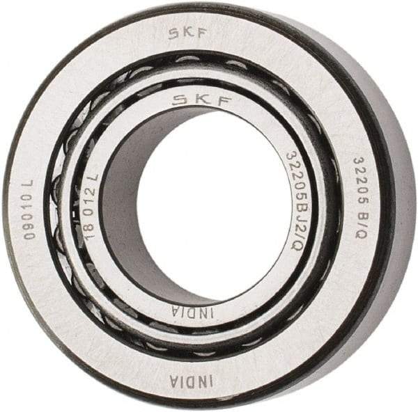 SKF - 25mm Bore Diam, 52mm OD, 19.25mm Wide, Tapered Roller Bearing - 35,800 N Dynamic Load Capacity, 44,000 N Static Load Capacity - Makers Industrial Supply