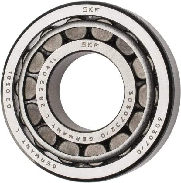 SKF - 35mm Bore Diam, 80mm OD, 22.75mm Wide, Tapered Roller Bearing - 72,100 N Dynamic Load Capacity, 73,500 N Static Load Capacity - Makers Industrial Supply