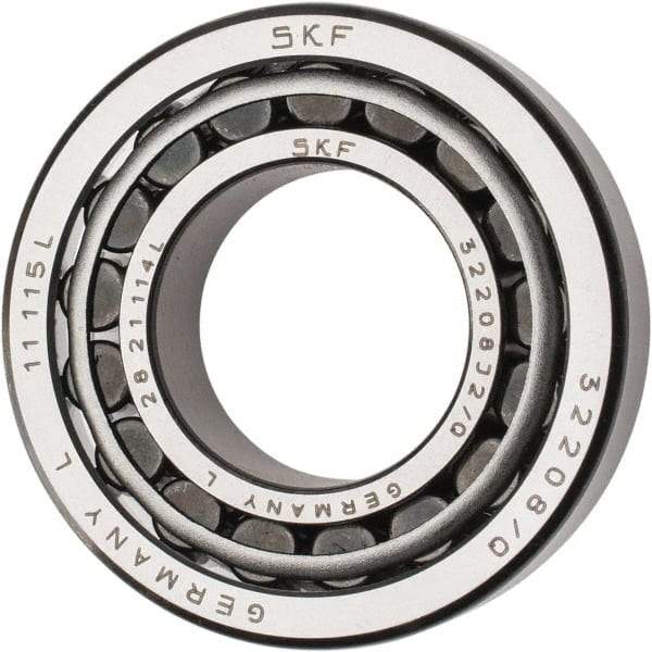 SKF - 40mm Bore Diam, 80mm OD, 24.75mm Wide, Tapered Roller Bearing - 74,800 N Dynamic Load Capacity, 86,500 N Static Load Capacity - Makers Industrial Supply