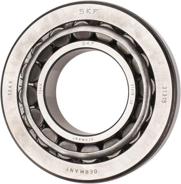 SKF - 75mm Bore Diam, 160mm OD, 40mm Wide, Tapered Roller Bearing - 209,000 N Dynamic Load Capacity, 245,000 N Static Load Capacity - Makers Industrial Supply