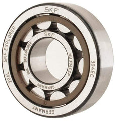 SKF - 20mm Bore Diam, 52mm Outside Diam, 15mm Wide Cylindrical Roller Bearing - 30,800 N Dynamic Capacity, 26,000 Lbs. Static Capacity - Makers Industrial Supply