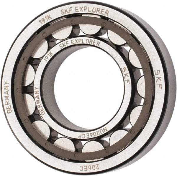 SKF - 30mm Bore Diam, 62mm Outside Diam, 16mm Wide Cylindrical Roller Bearing - 38,000 N Dynamic Capacity, 36,500 Lbs. Static Capacity - Makers Industrial Supply