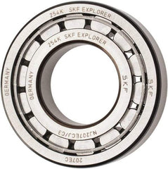 SKF - 35mm Bore Diam, 72mm Outside Diam, 17mm Wide Cylindrical Roller Bearing - 48,400 N Dynamic Capacity, 48,000 Lbs. Static Capacity - Makers Industrial Supply