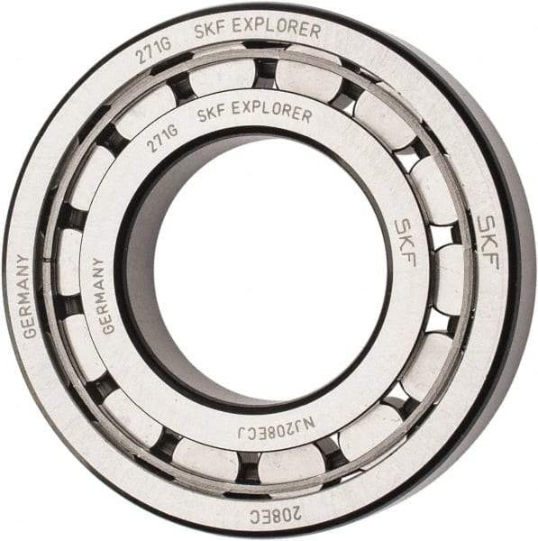 SKF - 40mm Bore Diam, 80mm Outside Diam, 18mm Wide Cylindrical Roller Bearing - 53,900 N Dynamic Capacity, 53,000 Lbs. Static Capacity - Makers Industrial Supply