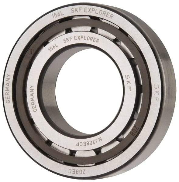 SKF - 40mm Bore Diam, 80mm Outside Diam, 18mm Wide Cylindrical Roller Bearing - 53,900 N Dynamic Capacity, 53,000 Lbs. Static Capacity - Makers Industrial Supply