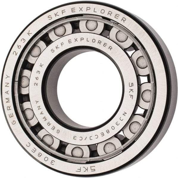 SKF - 40mm Bore Diam, 90mm Outside Diam, 23mm Wide Cylindrical Roller Bearing - 80,900 N Dynamic Capacity, 78,000 Lbs. Static Capacity - Makers Industrial Supply