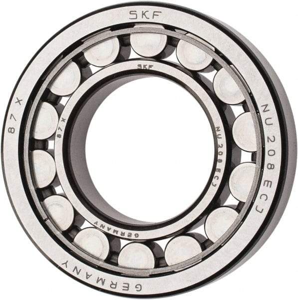 SKF - 40mm Bore Diam, 80mm Outside Diam, 18mm Wide Cylindrical Roller Bearing - 53,900 N Dynamic Capacity, 53,000 Lbs. Static Capacity - Makers Industrial Supply