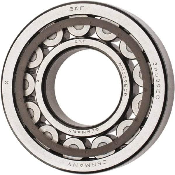 SKF - 45mm Bore Diam, 100mm Outside Diam, 25mm Wide Cylindrical Roller Bearing - 99,000 N Dynamic Capacity, 100,000 Lbs. Static Capacity - Makers Industrial Supply