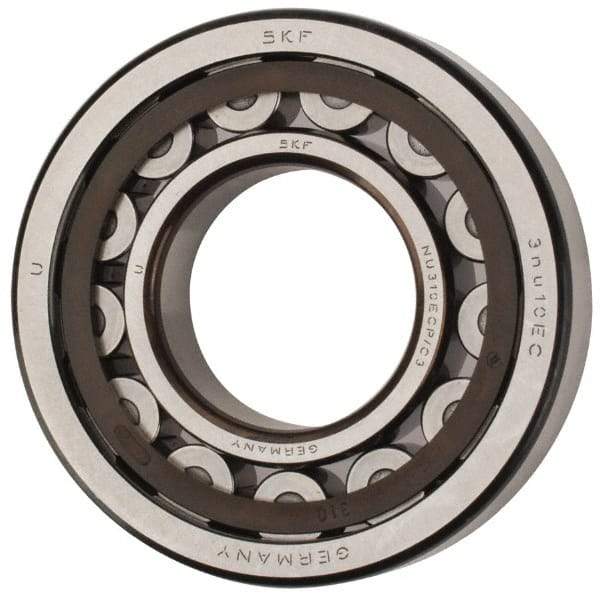 SKF - 50mm Bore Diam, 110mm Outside Diam, 27mm Wide Cylindrical Roller Bearing - 110,000 N Dynamic Capacity, 112,000 Lbs. Static Capacity - Makers Industrial Supply