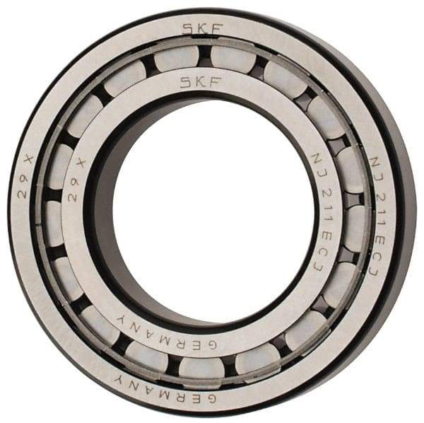 SKF - 55mm Bore Diam, 100mm Outside Diam, 21mm Wide Cylindrical Roller Bearing - 84,200 N Dynamic Capacity, 95,000 Lbs. Static Capacity - Makers Industrial Supply