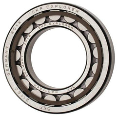 SKF - 55mm Bore Diam, 100mm Outside Diam, 21mm Wide Cylindrical Roller Bearing - 84,200 N Dynamic Capacity, 95,000 Lbs. Static Capacity - Makers Industrial Supply