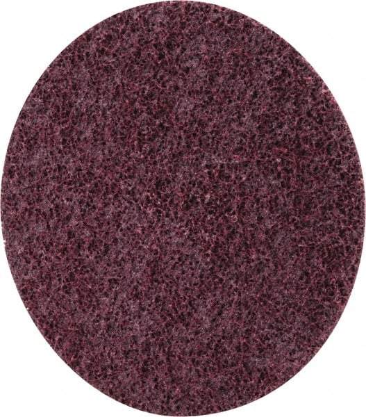 3M - 5" Coarse Grade Ceramic Deburring Disc - Quick Change Connection, Maroon, 12,000 Max RPM - Makers Industrial Supply