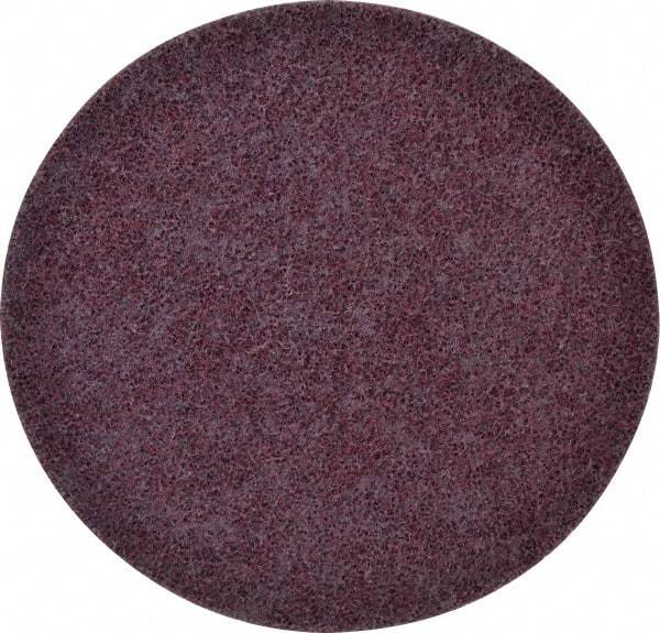 3M - 7" Coarse Grade Ceramic Deburring Disc - Quick Change Connection, Maroon, 8,600 Max RPM - Makers Industrial Supply