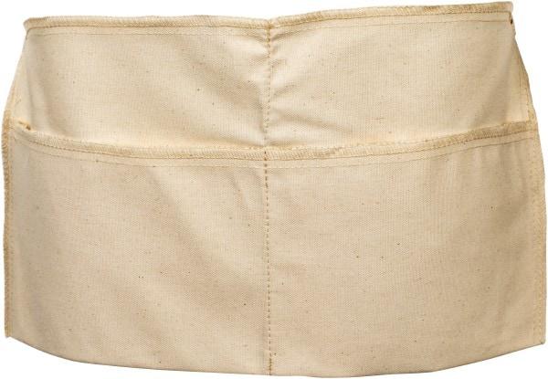 PRO-SAFE - 18 x 9" General Purpose Waist Apron - Cotton, 10 oz Material, Off-White, 2 Pockets, Flame Resistant - Makers Industrial Supply