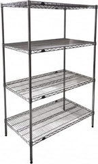 Value Collection - 4 Shelf Wire Shelving - Starter Unit - 36" Wide x 24" Deep x 63" High, - Makers Industrial Supply