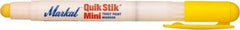 Markal - Yellow Solid Paint Marker - Fine Medium Tip, Alcohol Base Ink - Makers Industrial Supply