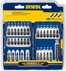 Irwin - 32 Piece, Phillips, Square, Torx Handle, Drive Set - #1 to #3 - Makers Industrial Supply