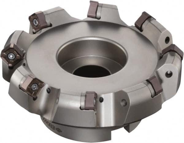 Sumitomo - 40mm Cut Diam, 16mm Arbor Hole, 45° Indexable Chamfer & Angle Face Mill - 3 Inserts, ONMT 05T6\xB6SNMT 13T6\xB6XNET 13T6 Insert, Right Hand Cut, Through Coolant, Series DualMill - Makers Industrial Supply