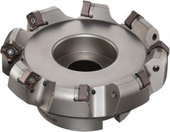 Sumitomo - 2-1/2" Cut Diam, 1" Arbor Hole, 6mm Max Depth of Cut, 45° Indexable Chamfer & Angle Face Mill - 5 Inserts, ONMT 05T6\xB6SNMT 13T6\xB6XNET 13T6 Insert, Right Hand Cut, Through Coolant, Series DualMill - Makers Industrial Supply