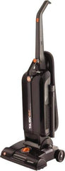 Hoover - Single Motor Lightweight Upright Vacuum Cleaner - 13-1/2" Cleaning Width, 12" Amps, Comfort Hand Grip, Black & Orange - Makers Industrial Supply