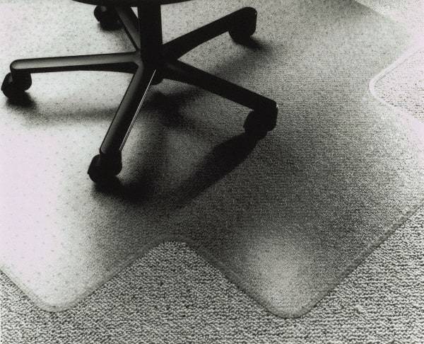 Ability One - 53" Long x 45" Wide, Chair Mat - Single Lip, Straight Edge Style - Makers Industrial Supply