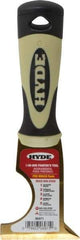 Hyde Tools - 2-1/2" Wide Brass Multi-Purpose Knife - Stiff, Cushioned Grip Polypropylene Handle, 8" OAL - Makers Industrial Supply