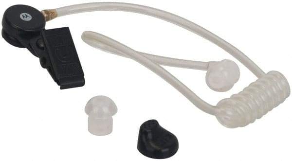 Motorola - One Wire Surveillance, In-Line & Push to Talk Microphone Surveillance Earpiece with Microphone - Black, Use with Motorola CLS/RM/RDX/DTR/DLR Radios - Makers Industrial Supply