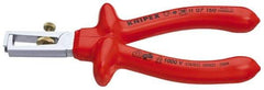 Knipex - 7 AWG to 13/64" Capacity Insulated Wire Stripper - 6-1/4" OAL, 1000 Volt Insulated Handle - Makers Industrial Supply