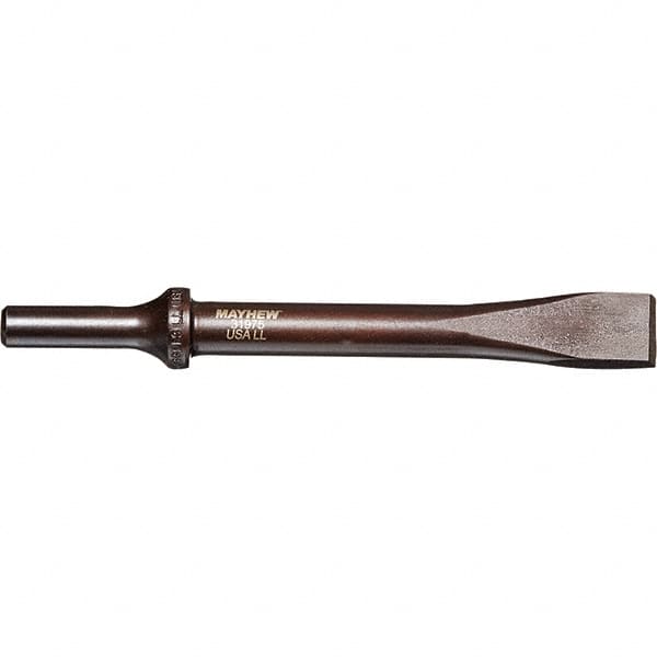 Mayhew - 5/8" Head Width, 6-1/2" OAL, Rivet Cutter Chisel - Round Drive, Round Shank, Steel - Makers Industrial Supply