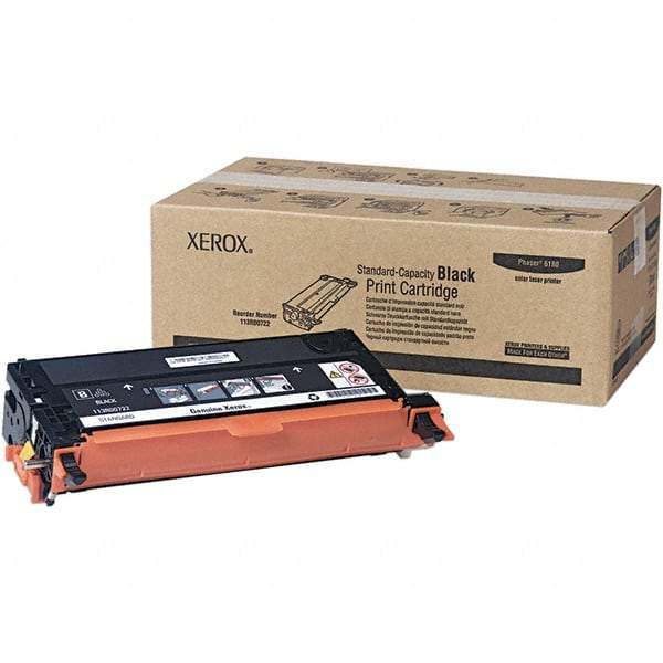 Xerox - Black Toner Cartridge - Use with Xerox Phaser 6180 - Makers Industrial Supply