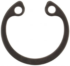 Rotor Clip - 0.025" Thick, Phosphate Finish, Steel Snap Internal Retaining Ring - 0.029" Groove Width, 0.011" Groove Depth, 0.397" Groove Diam, Grade 1060-1090 - Makers Industrial Supply