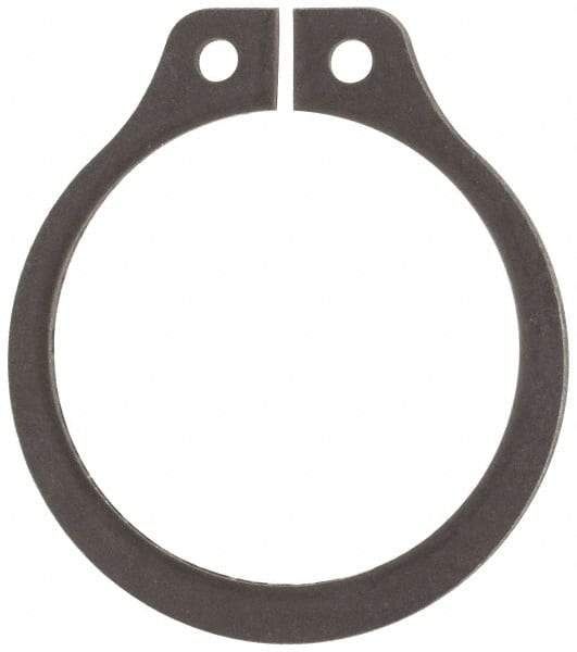 Rotor Clip - 0.646" Groove Diam, 11/16" Shaft Diam, Phosphate Steel, Snap External Retaining Rings - 0.046" Groove Width, 0.021" Groove Depth, 0.042" Ring Thickness, Grade 1060-1090 - Makers Industrial Supply