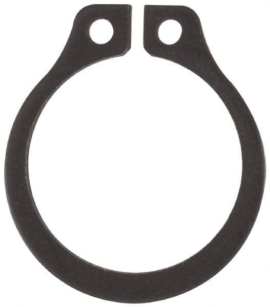 Rotor Clip - 0.468" Groove Diam, 1/2" Shaft Diam, Phosphate Steel, Snap External Retaining Rings - 0.039" Groove Width, 0.016" Groove Depth, 0.035" Ring Thickness, Grade 1060-1090 - Makers Industrial Supply