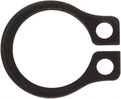 Rotor Clip - 0.23" Groove Diam, 1/4" Shaft Diam, Phosphate Steel, Snap External Retaining Rings - 0.029" Groove Width, 0.01" Groove Depth, 0.025" Ring Thickness, Grade 1060-1090 - Makers Industrial Supply