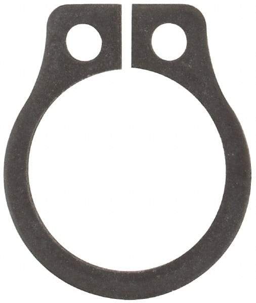 Rotor Clip - 0.261" Groove Diam, 9/32" Shaft Diam, Phosphate Steel, Snap External Retaining Rings - 0.029" Groove Width, 0.01" Groove Depth, 0.025" Ring Thickness, Grade 1060-1090 - Makers Industrial Supply