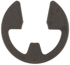 Rotor Clip - 0.21" Groove Diam, 1/4" Shaft Diam, Phosphate Steel, E Style External Retaining Rings - 0.029" Groove Width, 0.02" Groove Depth, 0.025" Ring Thickness, Grade 1060-1090 - Makers Industrial Supply