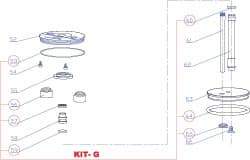 RivetKing - 3 to 6" Seal Kit for Rivet Tool - Includes O-Rings, Buffer, Seal Ring, Piston Ring - Makers Industrial Supply