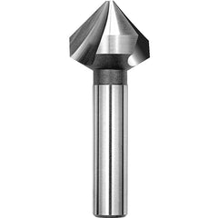 ‎1/2″ Size - 1/4″ Shank-90 Degree-HSSCo 3 Flute Countersink European - Exact Industrial Supply