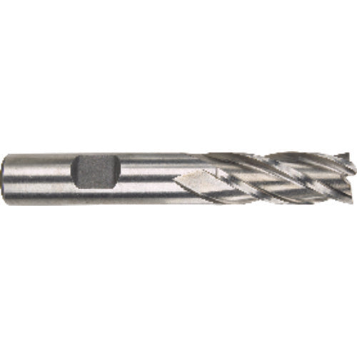 ‎17/64″ Dia. × 3/8″ Shank × 3/4″ DOC × 2-1/2″ OAL, HSS, Uncoated, 4 Flute, Plain, External, Non-Center Cutting, Solid End Mill Series/List #1897 - Makers Industrial Supply