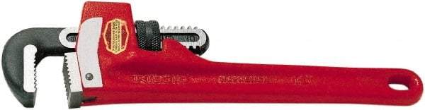 Ridgid - 10" Steel Straight Pipe Wrench - 1-1/2" Pipe Capacity - Makers Industrial Supply