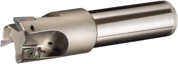 Sumitomo - 1" Cut Diam, 1" Shank Diam, 4.781" OAL, Indexable Square Shoulder End Mill - AECT Inserts, Weldon Shank, 90° Lead Angle, Through Coolant, Series WaveMill - Makers Industrial Supply