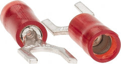 Value Collection - #10 Stud, 22 to 18 AWG Compatible, Partially Insulated, Crimp Connection, Standard Fork Terminal - Makers Industrial Supply