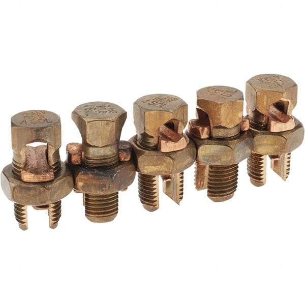 Value Collection - 8 to 4 AWG, Bronze Alloy, Split Bolt Connector - 17/32" Head Width - Makers Industrial Supply