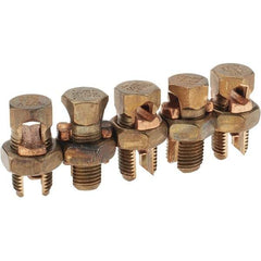 Value Collection - 8 to 4 AWG, Bronze Alloy, Split Bolt Connector - 17/32" Head Width - Makers Industrial Supply