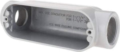 Value Collection - Form 85, C Body, 1-1/4" Trade, IMC, Rigid Aluminum Conduit Body - Oval - Makers Industrial Supply