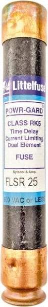 Value Collection - 300 VDC, 600 VAC, 25 Amp, Time Delay General Purpose Fuse - 200 kA Rating - Makers Industrial Supply