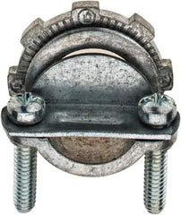 Value Collection - 1/2" Trade, Die Cast Zinc Squeeze Clamp Straight Conduit Connector - Makers Industrial Supply