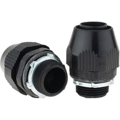 Value Collection - 1" Trade, Plastic Threaded Straight Liquidtight Conduit Connector - Makers Industrial Supply